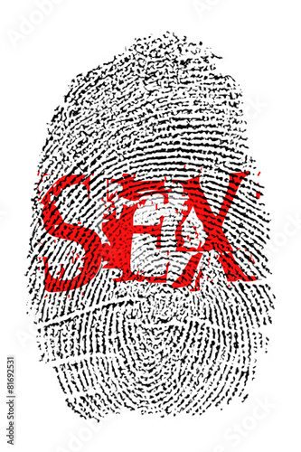 Naklejka dekoracyjna Sex finger print