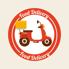 Wall Mural - food delivery