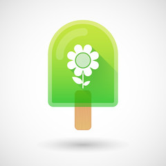 Wall Mural - Ice cream icon with a flower