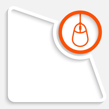 Abstract box for your text and mouse icon