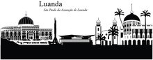 Vector Illustration Of The Skyline / Cityscape Of Luanda, Angol