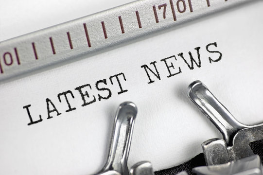 Typewriter detailed macro closeup typing text Latest News, large