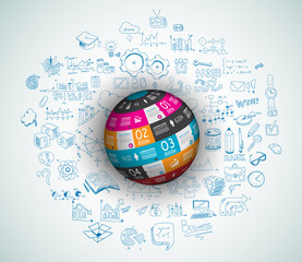 Poster - Flat Style Concept for Social Media and digital marketing