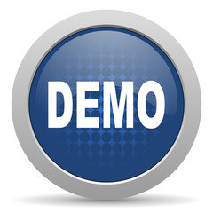 Poster - demo blue glossy web icon