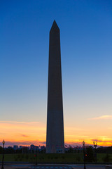 Wall Mural - Washington Monument sunset in DC USA