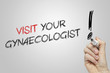 Hand writing visit your gynaecologist