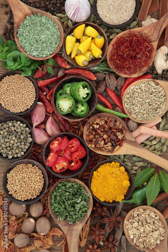 Obraz w ramie Herb and Spice Ingredients