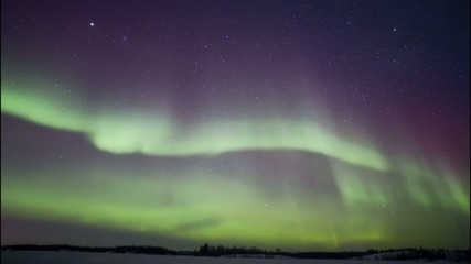 northern lights on the polar sky in yelloknife
