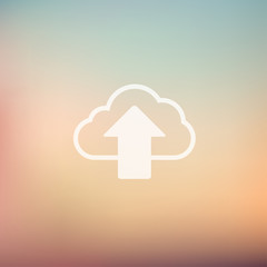 Poster - cloud upload in flat style icon