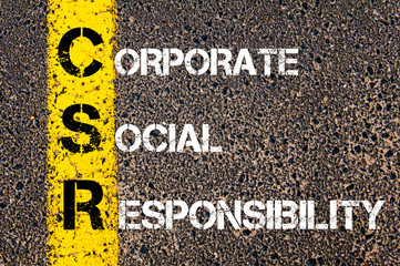 Wall Mural - Business Acronym CSR - Corporate social responsibility