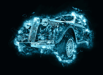 fantasy vintage car