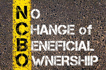 Wall Mural - Business Acronym NCBO - No Change of Beneficial Ownership