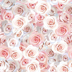 Wall Mural - Seamless rose background
