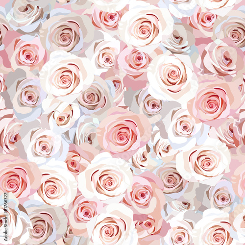 Naklejka ścienna Seamless rose background