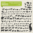 more than 140 detailed animal silhouettes