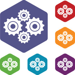 Poster - New mechanism rhombus icons