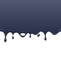 Wall Mural - Black drips on white back. Paint or ink drops.