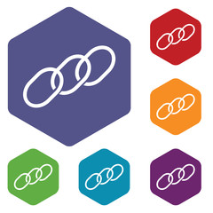 Poster - Chain rhombus icons