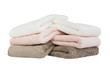 Bath towels isolated over white