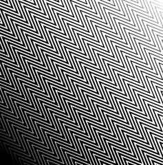Aufkleber - Slanted angular, wavy lines. Abstract vector.
