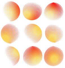 Aufkleber - Halftone spheres