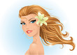 © Oksana - Beautiful spring girl with lily in her hair.