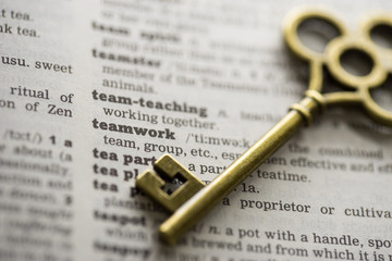 Business concept  key to team, teamwork