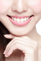 young woman health teeth