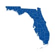 Florida state - county map