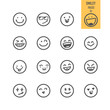 Smiley faces icons set. Vector illustration.