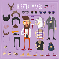 Sticker - Hipster master creative constructor set