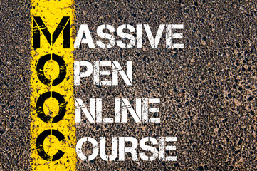 Wall Mural - Business Acronym MOOC as Massive Open Online Course