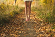 © VectorART - Beautiful female legs in the autumn road