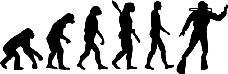 Sticker - Scuba Diving Evolution