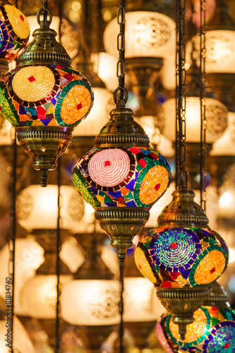 Fotografía orientalische Lampen im Großen Basar in Istanbul