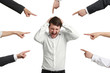© ArtFamily - many fingers pointing at man