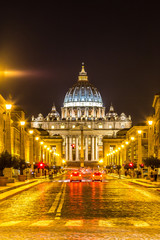 Fototapete - Vatican at night