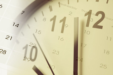 Wall Mural - clock and calendar