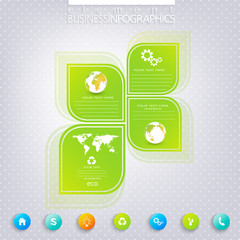 Poster - Modern green infographic design with place for your text. Can be