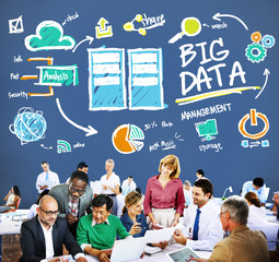 Wall Mural - Big Data Storage Online Technology Database Concept