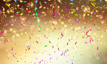 Confetti And Streamers Background