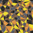 Abstract mosaic pattern with triangles. Seamless vector. Warm or