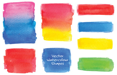 Wall Mural - various watercolor shapes