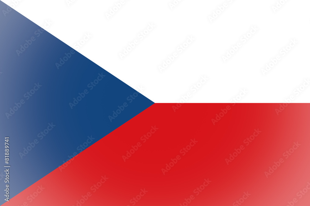 Czech Republic flag vignetted - obrazy, fototapety, plakaty 
