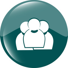 business man silhouette set icon web app button