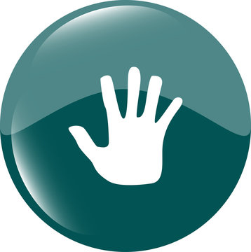 hand icon on web button