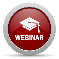 Poster - webinar red glossy web icon