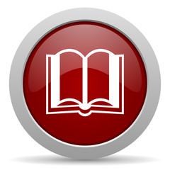 Aufkleber - book red glossy web icon