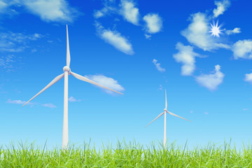 Eco power, wind turbines