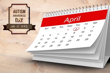 Poster - Composite image of autism awareness day
